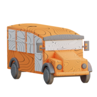 3D Illustration of a school bus png