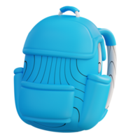 3d ilustración de colegio mochila png