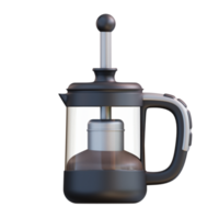 3d illustration French press png