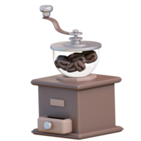 3d illustratie koffie molen png