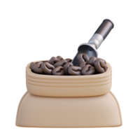 3d illustration sack of coffee been png