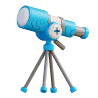 3D Illustration of a telescope png