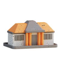 3D Illustration of a school building png