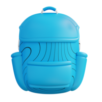 3d ilustración de colegio mochila png