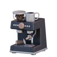 3d illustrazione caffè espresso macchina png