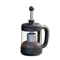3d illustration French press png