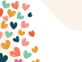 colorato cuore forme decorato sfondo e spazio per testo o Messaggio. png