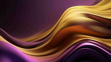 Hypothetical Establishment with Wave Shinning Gold and Purple Point Silk Surface. video