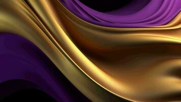 Theoretical Establishment with Wave Shinning Gold and Purple Point Silk Surface. video