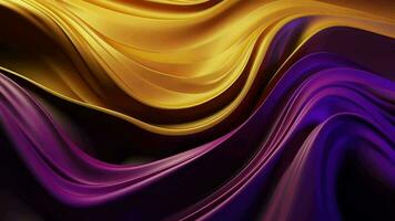 Theoretical Foundation with Wave Shinning Gold and Purple Point Silk Surface. video