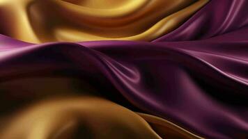 Hypothetical Establishment with Wave Shinning Gold and Purple Point Silk Surface. video