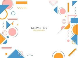 Flat style abstract geometric background can be used as poster design. vector