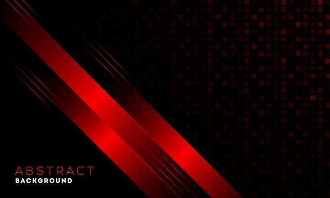 Red and Black Abstract Background with Striped and Square Pattern.