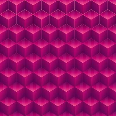 Abstract Pink 3D Cubes Pattern Background.