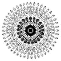 Floral Round Lace Mandala Pattern Design. vector