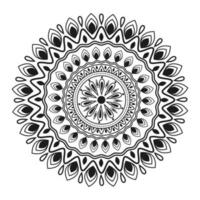 Circular Floral Mandala Pattern Design in Ethnic Style. vector