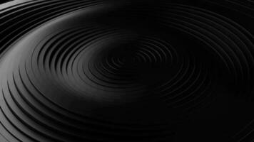 Abstract black background with waving surface in motion. Loop animation video