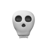 3D Render of Skull Element On White Background. png