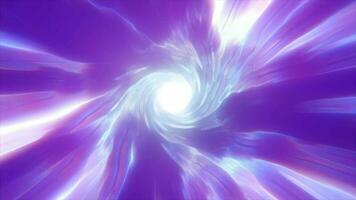 Abstract purple energy tunnel twisted swirl of cosmic hyperspace magical bright glowing futuristic hi-tech with blur and speed effect background video