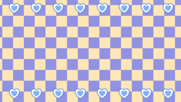 cute heart on checkerboard trendy background, checkers illustration decoration png