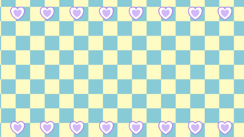 cute heart on checkerboard trendy background, checkers illustration decoration png