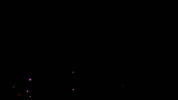 lila-magenta farbig Partikel fliegend, Partikel Hintergrund, abstrakt Hintergrund. video