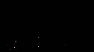 Red-Yellow colored particles flying, particles background, abstract background. video