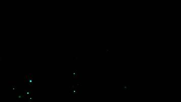 Turquoise Sky colored particles flying, particles background, abstract background. video