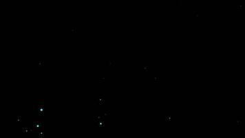 Turquoise Sky colored particles flying, particles background, abstract background. video
