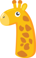 Giraffe pool floats illustration png