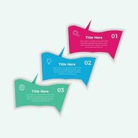 3 steps modern and editable process chart infographics element. Presentation business infographic template design vector