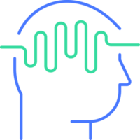 Brainwaves line icon png