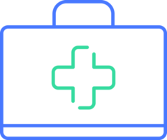 First aid kit bag line icon png