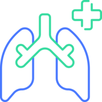 Lungs health line icon png