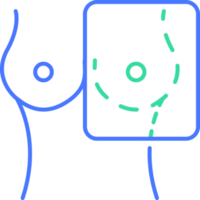 Mammogram line icon png