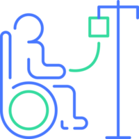 Wheelchair line icon png