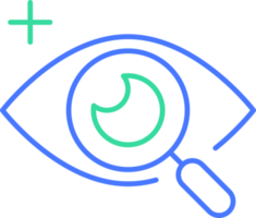 icono de línea de prueba ocular png