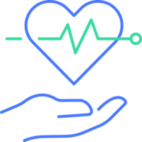 Healthcare heart line icon png