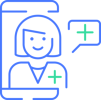 telemedicine line icon png