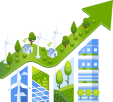 Sustainable growth Concept Illustration png