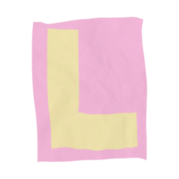 Engels alfabet uitknippen retro pastel stijl png