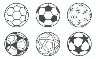 Soccer ball or football flat vector icon simple black style, illustration.