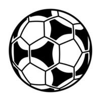 Soccer ball or football flat vector icon simple black style, illustration.