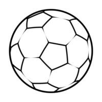 Soccer ball or football flat vector icon simple black style, illustration.