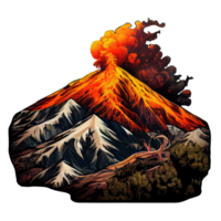 montagna etna . ai generato png