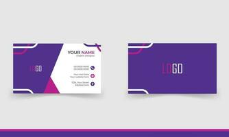 Simple minimalistic and modern business card template in pink color combination. vector