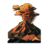 berg vesuvius . ai genererad png