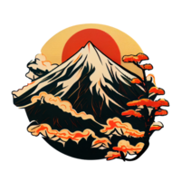 montanha Fuji . ai gerado png