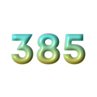 3D number yellow tosca gradient color png