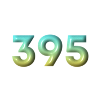 3D number yellow tosca gradient color png